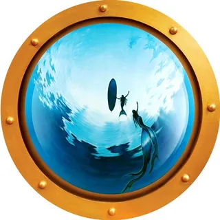 Dentist clinic - mermaids & surfboard porthole