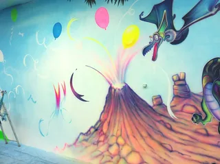 Funky planet - dino fusion scene