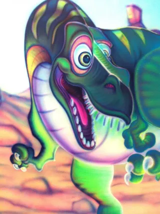 Funky planet rex close up