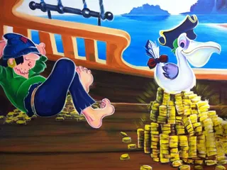 Lets play - sleepy pirate & pelican